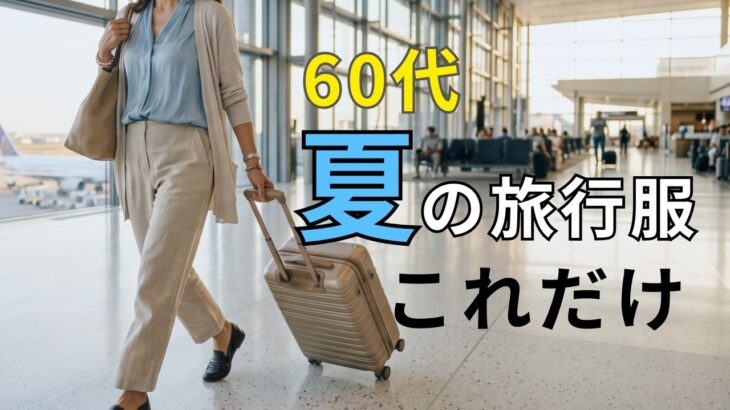 【シニアファッション】50代60代夏の旅行服｜3泊4日これだけ持っていけば間違いない着回し術