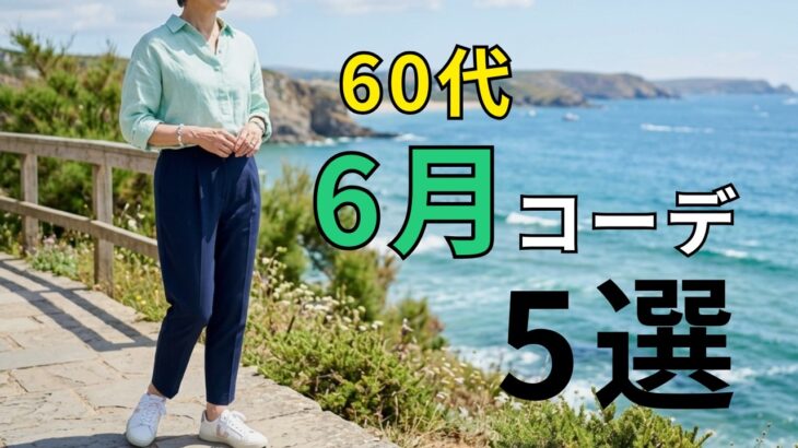 【シニアファッション】50代60代の6月コーデ｜梅雨でも気分が上がる着こなし5選