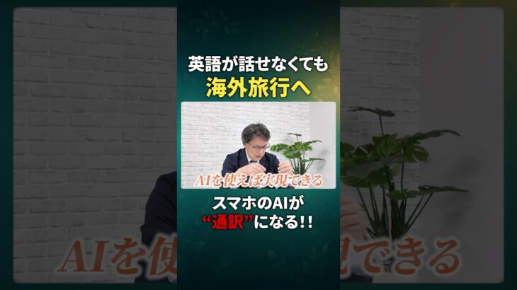 【50代60代必見】英語ゼロでも海外旅行できる！スマホのAIが“通訳”になる