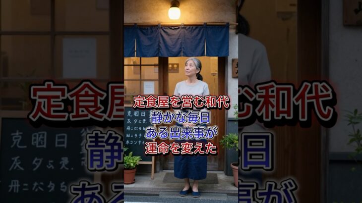 定食屋を営む和代に起きたものがたり #シニアライフ #60歳代 #いい話 #感動する話