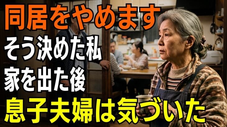 年金暮らしの私が同居をやめた日。息子夫婦は当たり前だった幸せを失った【シニアライフ】【60代以上の方へ】