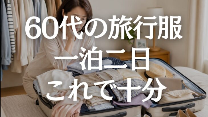 【60代旅行服】一泊二日はこれで十分｜荷物を減らして上品に着回す服選び