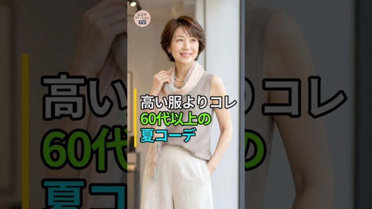 【大人のファッション講座】60代以上の夏服が上品に見える小物の正しい活用法