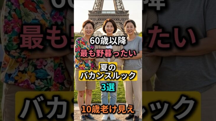 60代旅行写真で10歳老けて見える理由【最悪バカンスルック3選】ユニクロ解決法✨｜60代 ｜70代  #バカンスルック #シニアファッション #ユニクロコーデ