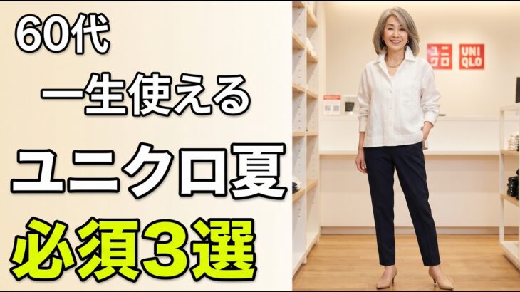 ユニクロで揃える60代夏必須3選｜一生使えるコスパ最強