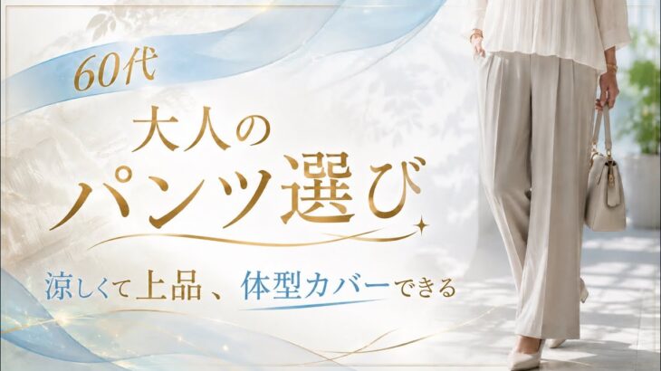 【60代の夏パンツ】これでお洒落がもっと楽しくなる！大人を美しく見せる3つの秘訣