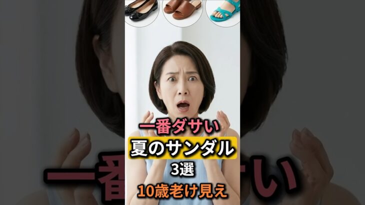 【60代】今すぐ捨てて！腰と膝を壊す「最悪の夏サンダル3選」と正しい選び方 #シニアファッション #60代女性 #大人コーデ #夏のサンダル