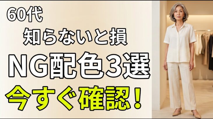 知らないと損！60代の老け見えNG配色3選と今すぐできる改善法