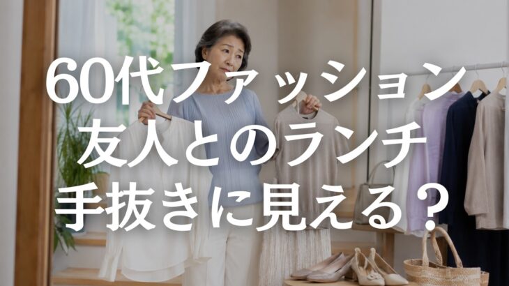 【60代ファッション】友人ランチの服装はこれでOK｜頑張りすぎず上品に見える5つのコツ