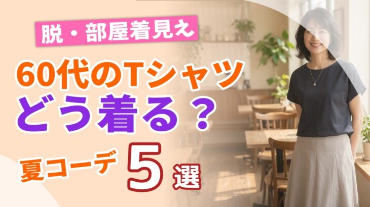 【60代のTシャツどう着る？】カジュアルすぎない！大人の着映えコーデ5選｜シニアファッション
