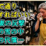 【シニアライフ】「今まで通り我慢すればいい」老後資金を全額盗んだ夫の暴言→全てが凍りつく63歳妻の反撃…深夜の雪の中で彼女が選んだ自由の代償と裏切り者たちの末路…【60代以上の方へ】