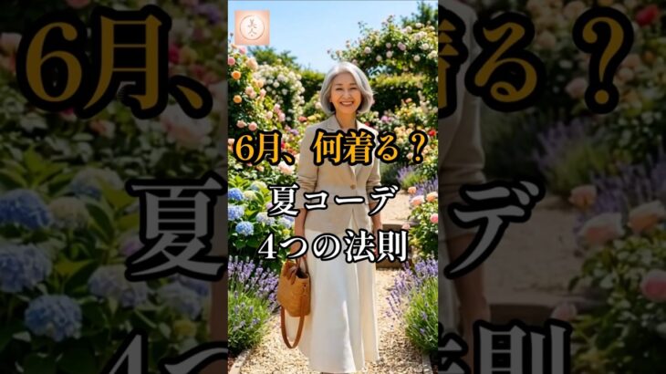 👉 6月、何着る？夏コーデ4つの法則#シニアファッション #夏コーデ #シニアファッション #夏コーデ #60代ファッション#50代ファッション#シニア美人塾#夏コーディネー#大人コーデ#上品コーデ