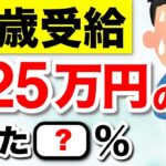 【知らないと大損】65歳年金受給の現実！月25万円以上もらっている人の割合は？