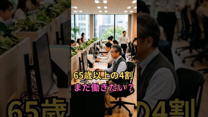 65歳以上の4割が働きたい日本の老後 #年金 #老後資金 #シニア労働