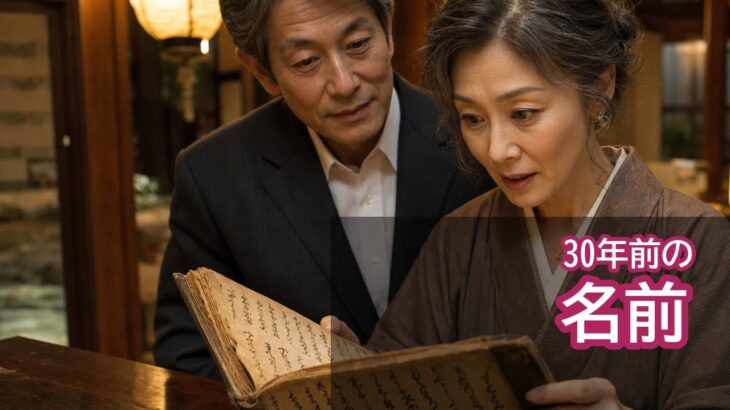 【シニア恋愛】66歳、初めての一人温泉旅行で部屋を間違えた私が、芳名帳に30年前の自分と夫の名前を見つけた夜