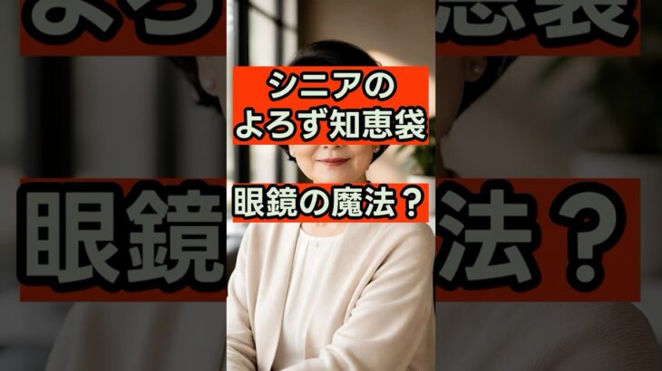 【眼鏡の魔法】顔のシワ・たるみが一瞬で消える？70代からのイメチェン！品格を上げるお洒落メガネの選び方 #シニアライフ  #シニア世代  #セカンドライフ #70代  #暮らしの知恵  #おしゃれ
