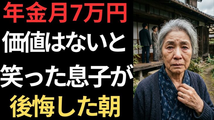 【シニアライフ】「年金月7万円の母に価値はない」息子夫婦に言われ家を追い出された私。だが築42年の古家を売ると1億2千万円になり、翌朝私は高級マンションへ消えた