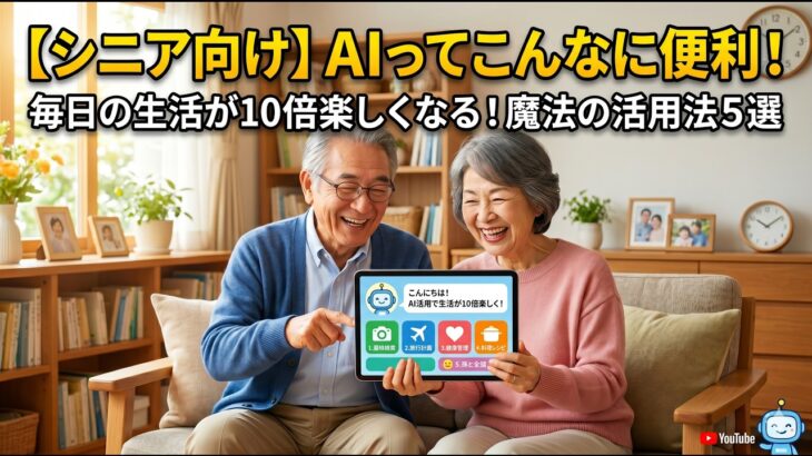 【シニア向け】AIってこんなに便利！毎日の生活が10倍楽しくなる魔法の活用法5選