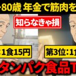 【衝撃】年金暮らしでも筋肉は守れる！コスパ最強タンパク食材TOP5