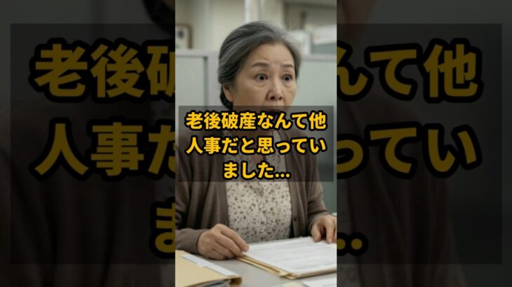老後破産なんて他人事だと思っていました #shorts #年金生活 #老後不安 #シニアライフ  #年金生活者の暮らし #老後の生活