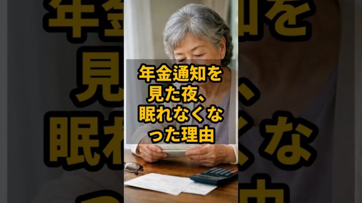 年金通知を見た夜、眠れなくなった理由 #shorts #シニアライフ #shorts #年金生活 #年金 #老後不安 #老後 #生活費 #健康 #年金生活者の暮らし