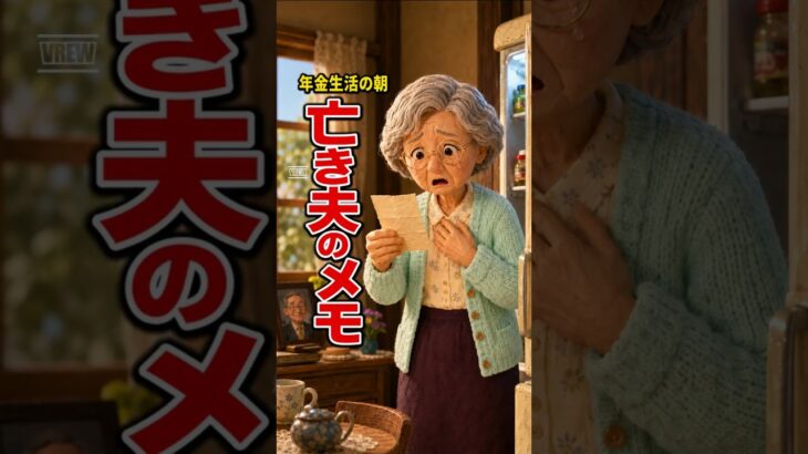 年金生活の朝、亡き夫のメモを見つけました#shortsfeed #shorts#年金生活 #亡き夫 #感動する話 #シニアの暮らし #一人暮らし #夫婦の愛 #家族の優しさ #泣ける話