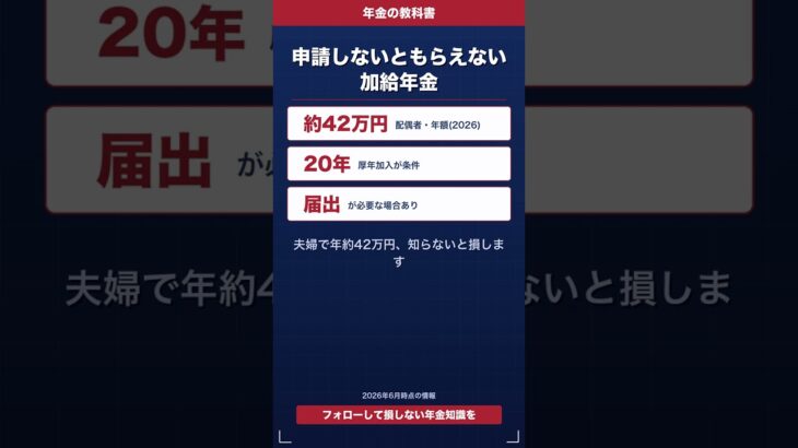 申請しないともらえない加給年金