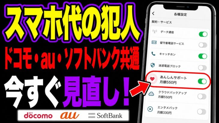 【気づいて】そのスマホ料金、使っていない有料オプションに払い続けていませんか
