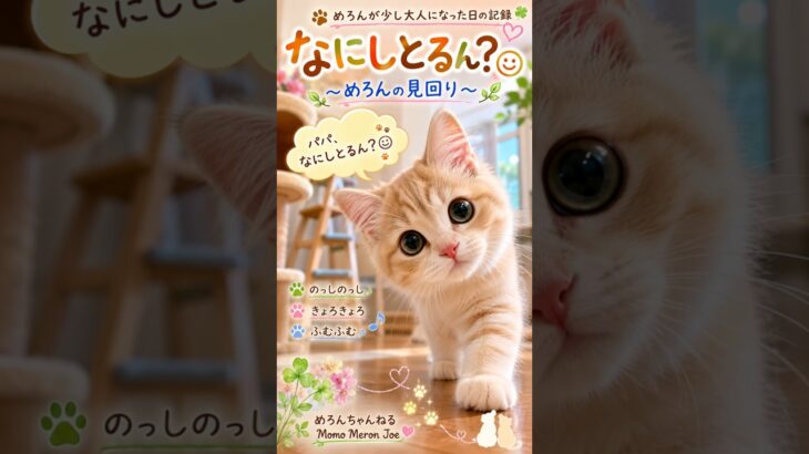 【激可愛い】😸めろんとシニアの暮らし、「なにしとるん？」🥺 #シニアライフ #猫 #癒し動画