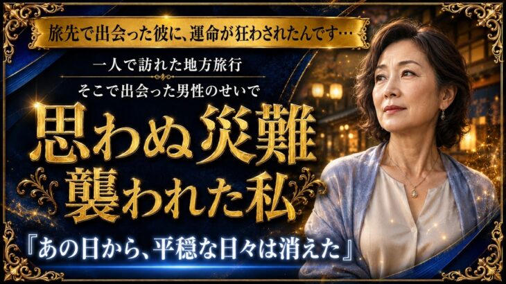 【シニア恋愛】一人で訪れた地方旅行で出会った男性のせいで、思わぬ災難に見舞われました