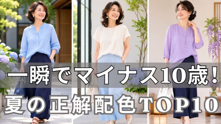 【絶対失敗しない】今年の夏、この色だけ選んでください。老けて見える色の落とし穴と、上品に輝く10の黄金配色｜55歳からの女性が知っておくべき本当のおしゃれの答え