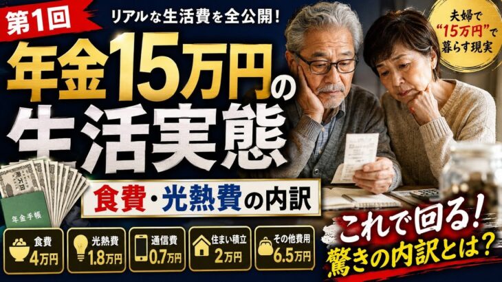 【シニアのリアル】年金15万で夫婦ご機嫌に暮らす秘訣｜食費4万・光熱費を抑える家計内訳と「老後破産」を防ぐ賢い生活術