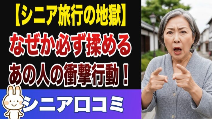 【激怒】シニアグループ旅行で必ず揉める「あの人」の衝撃行動20選【シニアの口コミ】