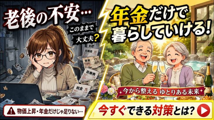 【2026年最新版】老齢年金だけで生活できる？老後生活が苦しくなる人とならない人の差はどこから生まれるのかを解説！【シニアとお金】