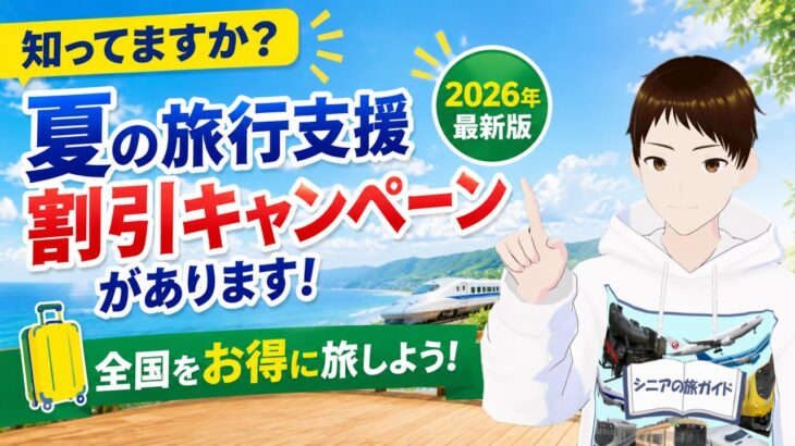 知ってますか？今年も夏の旅行支援・割引キャンペーンがあります！全国をお得に旅しよう！【2026年】