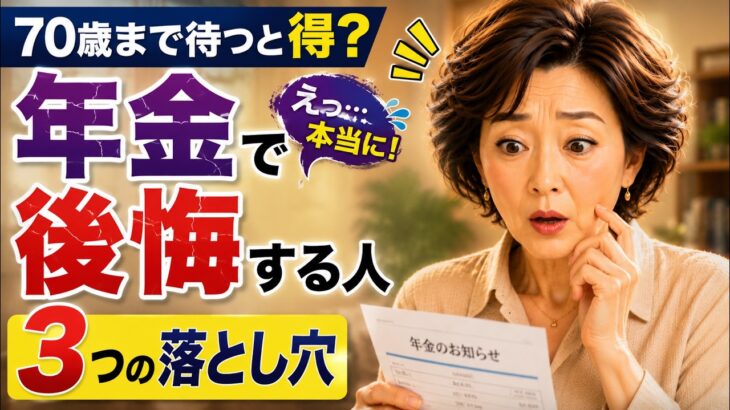 【2026年最新】70歳まで年金を待つと後悔？知らないと損する3つの落とし穴