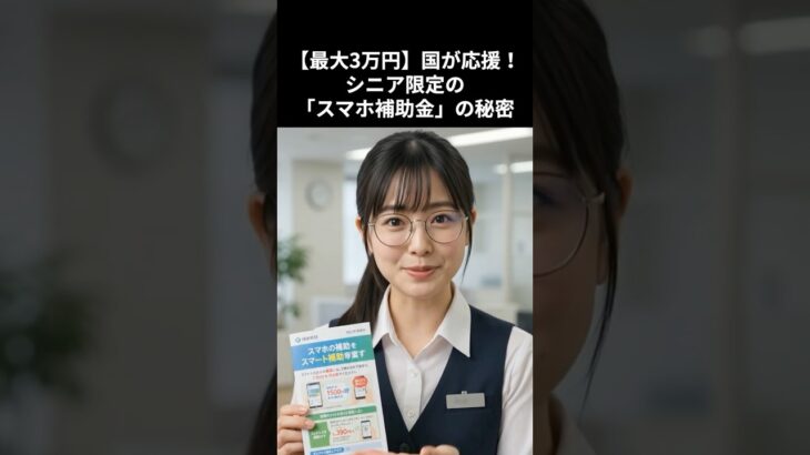 【最大3万円】国が応援！シニア限定の「スマホ補助金」の秘密