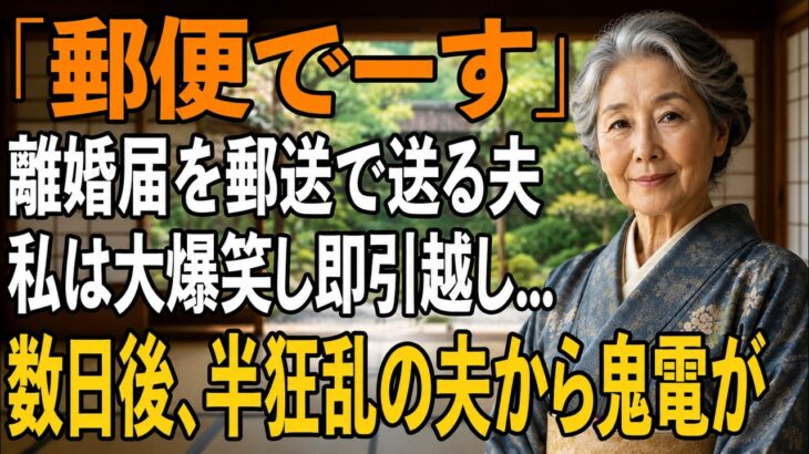 友人とのシニア旅行から帰ると夫から郵送で離婚届が「郵便でーす」→大爆笑し30秒で提出、即引っ越しすると半狂乱の夫から300件の鬼電が【シニアライフ】【60代以上の方へ】