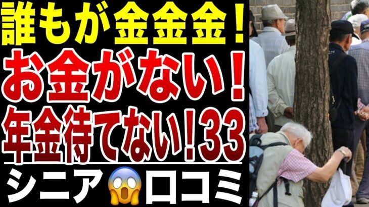 【限界老人】金金金、お金がない！年金支給日まで耐えられない！お金がない皆さんのリアルな声シリーズ33、口コミ20選紹介します