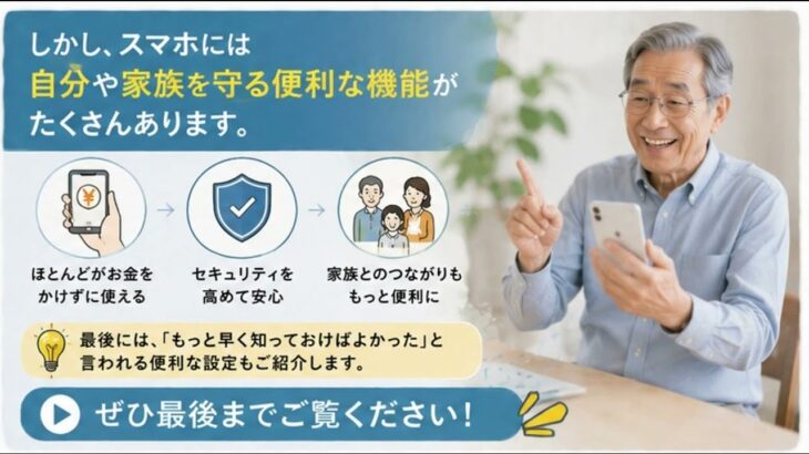 そのスマホ設定、大丈夫？高齢者が今すぐ確認したい5つのポイント