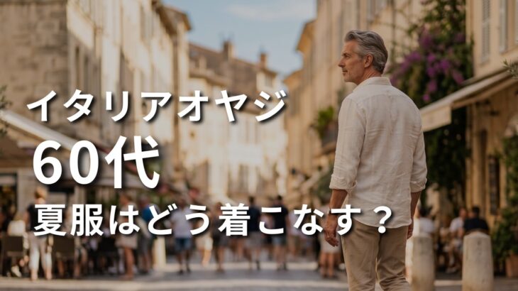 【シニアメンズファッション】イタリアオヤジから学ぶ！50代60代 大人の夏の着こなし術3選