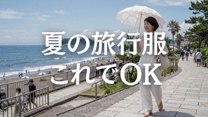 【シニアファッション】50代60代真夏の旅行服！涼しいのに上品な正解コーデ！