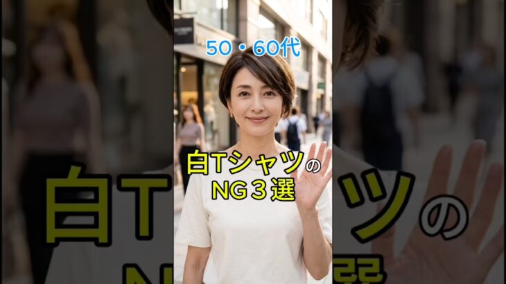 50•60代 白Ｔシャツを老け見えさせない選び方 #50代 #60代 #大人女子