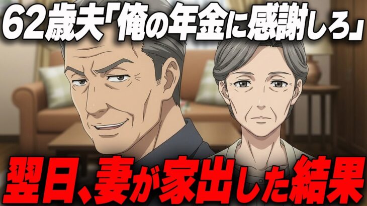 【シニア朗読】「俺の年金に感謝しろ」と言い放った夫。翌朝、妻は置き手紙一枚で消えた―半年後、夫が思い知った現実。シニアスカッと｜50代｜60代｜離婚｜家庭内別居
