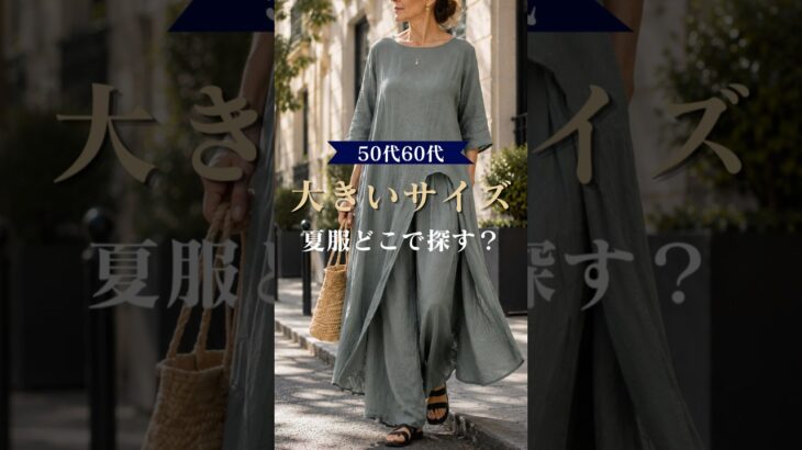 【シニアファッション】50代60代大きいサイズの夏服、どこで探す?ゆったり快適な夏アイテム3選