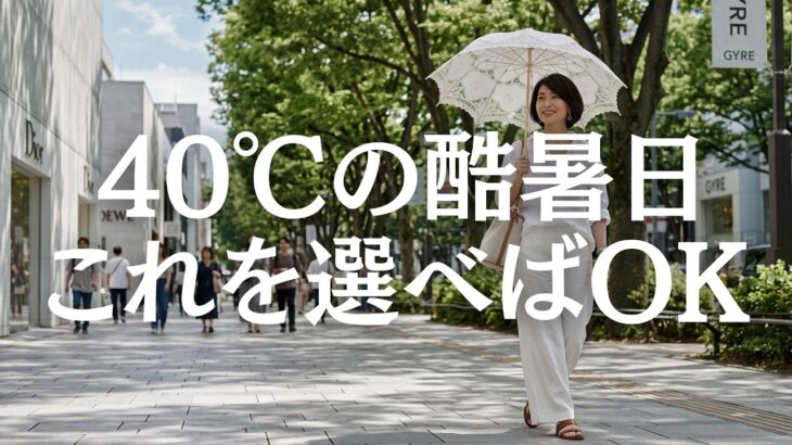 【シニアファッション】50代60代｜夏のおしゃれ機能服5選｜日焼け・熱中症対策で快適オシャレ