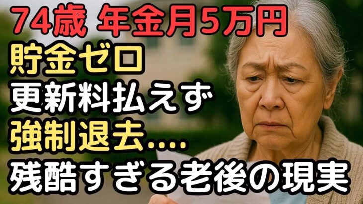 年金月5万円、貯金ゼロで更新料払えず強制退去…74歳女性の残酷過ぎる老後生活