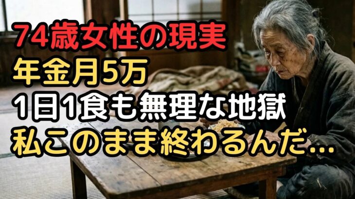 年金月5万円、74歳女性「1日1食も限界に」貯金ゼロ老後の現実と涙の逆転劇