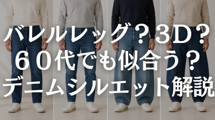 【60代メンズファッション】最近のデニムが難しい理由｜最新版デニムのシルエット解説