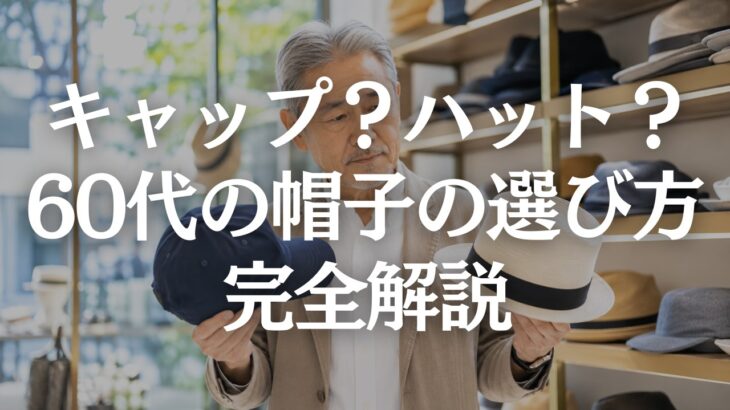 【60代メンズファッション】夏帽子が老けて見える原因｜キャップ・ハットを自然に見せる選び方